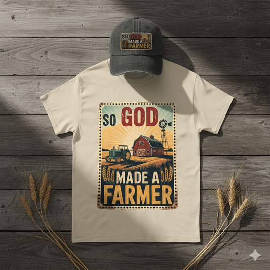 So God Made a Farmer - Vintage Denim Cap American Legacy Edition