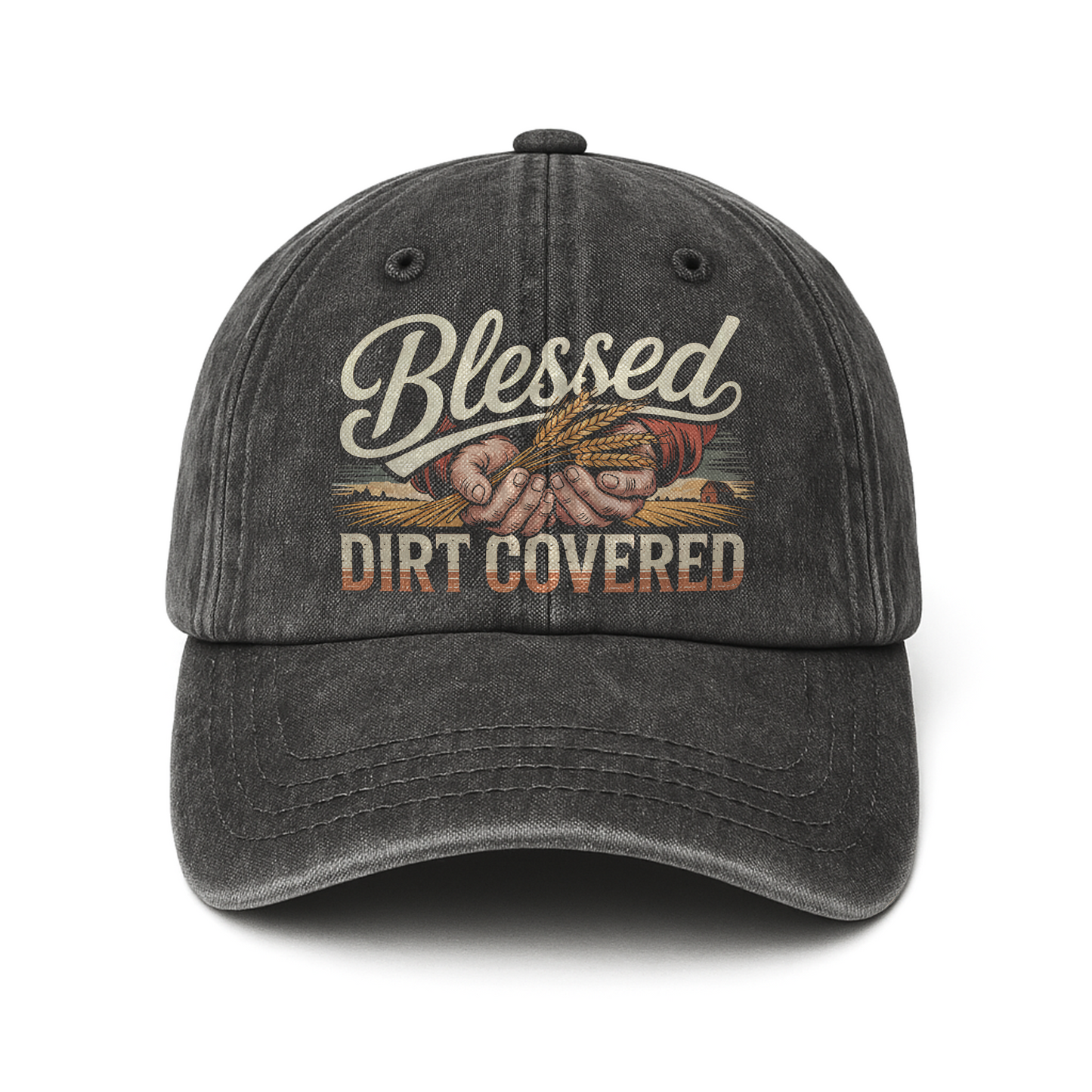 Blessed Dirt Covered – Faith & Soil Washed Cap