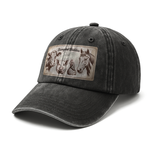Barnyard Buddies – Vintage Sketch Washed Cap