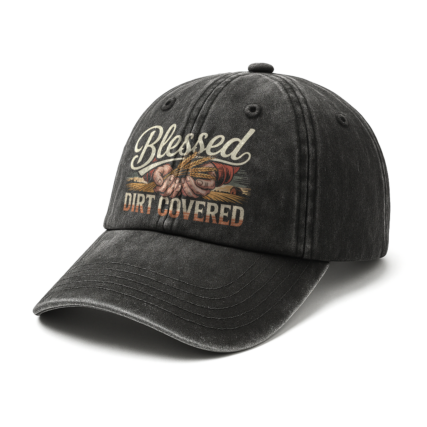 Blessed Dirt Covered – Faith & Soil Washed Cap