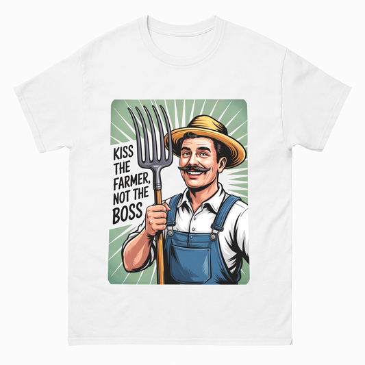 Kiss the Farmer, Not the Boss Vintage T-Shirt