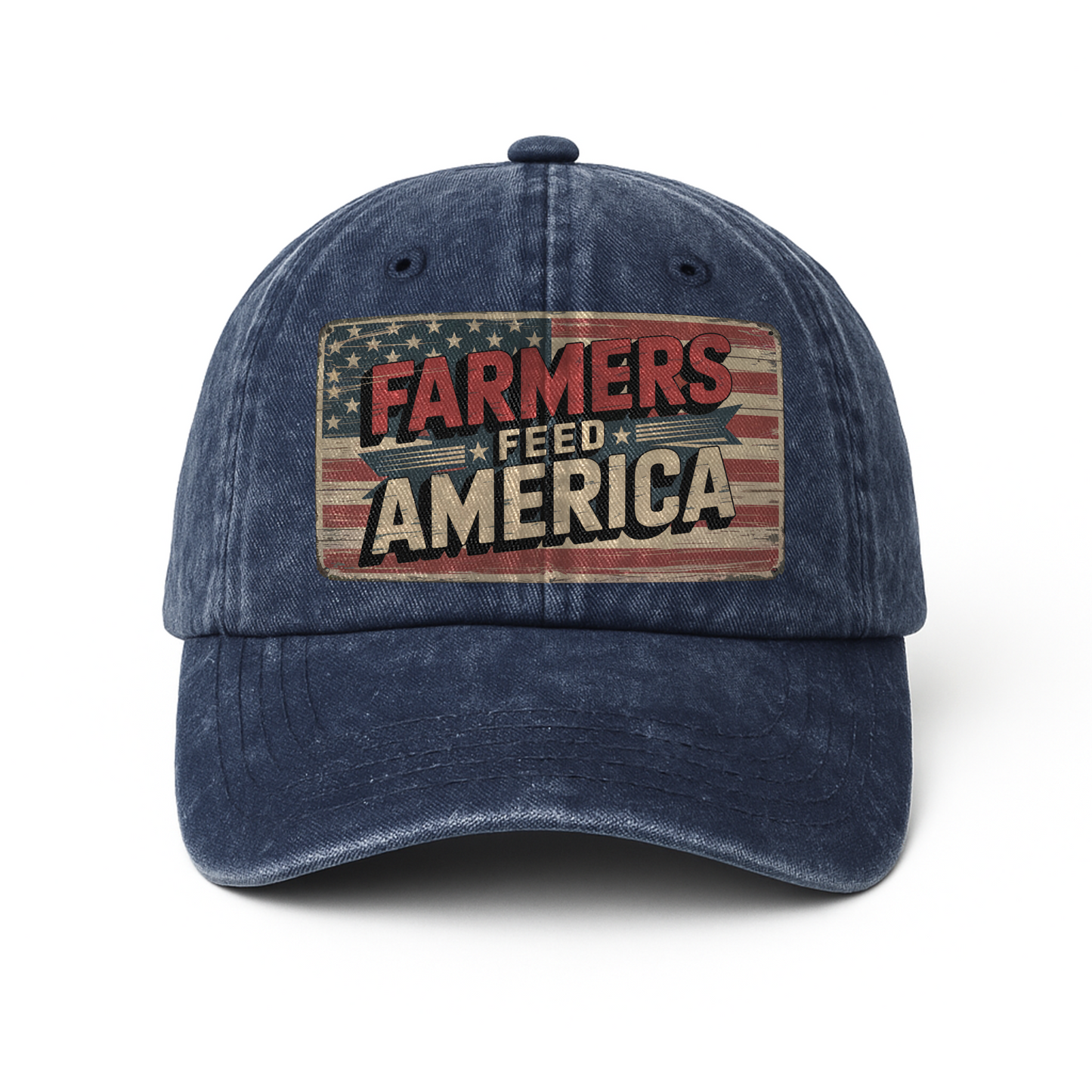 Farmers Feed America – Vintage Flag Washed Cap