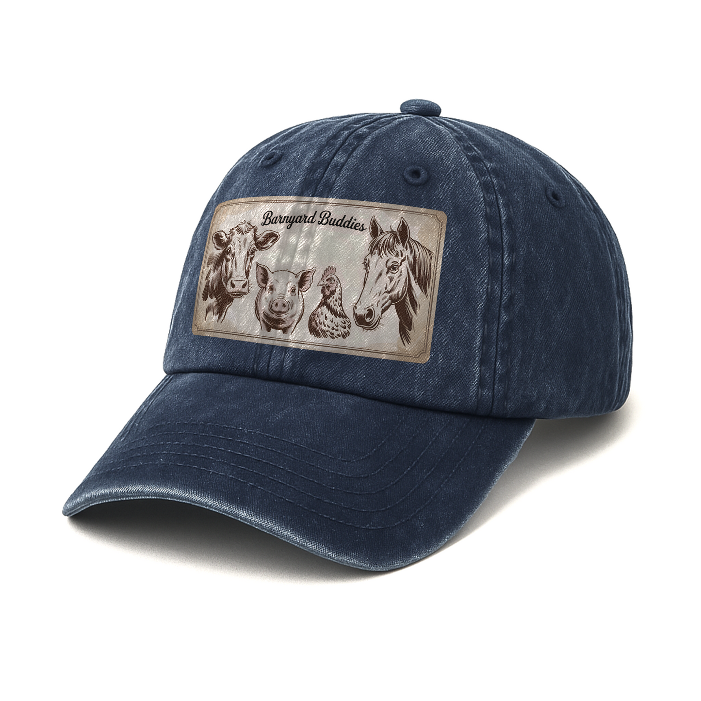 Barnyard Buddies – Vintage Sketch Washed Cap
