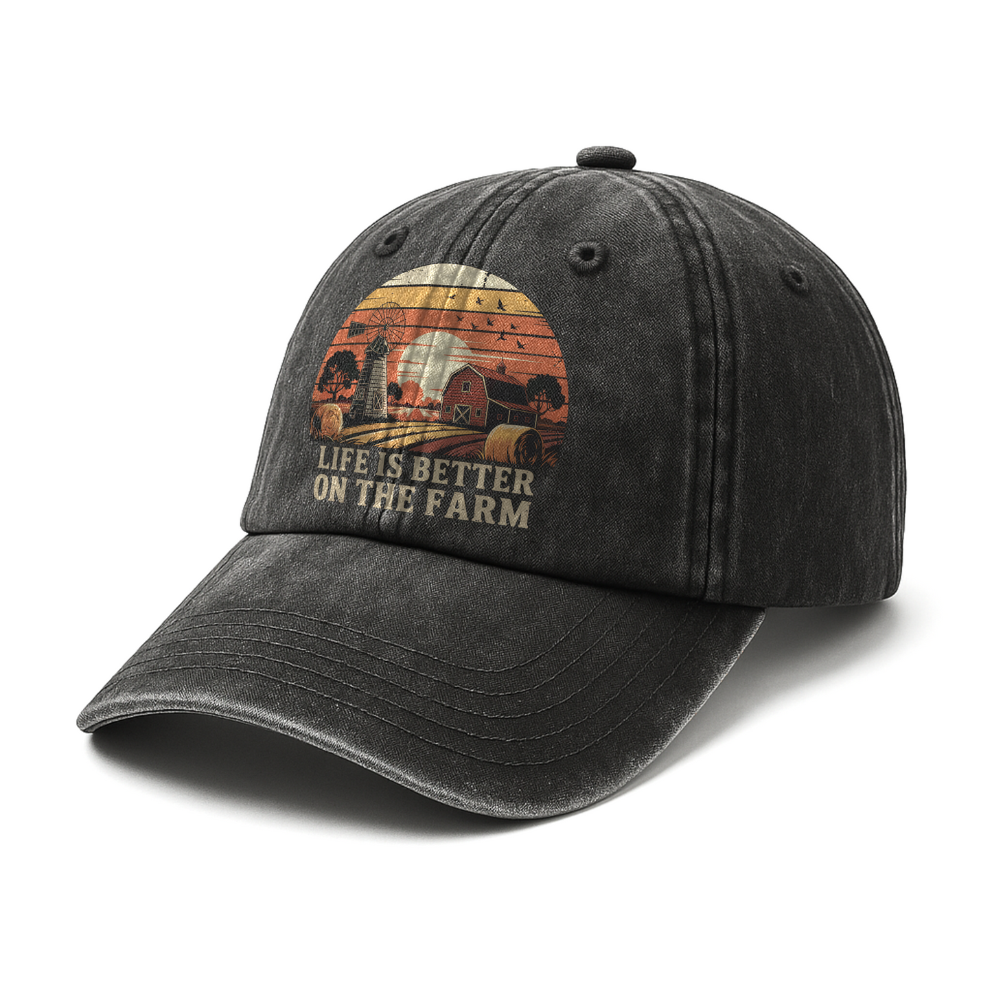 Life Is Better on the Farm – Sunset Americana Washed Cap