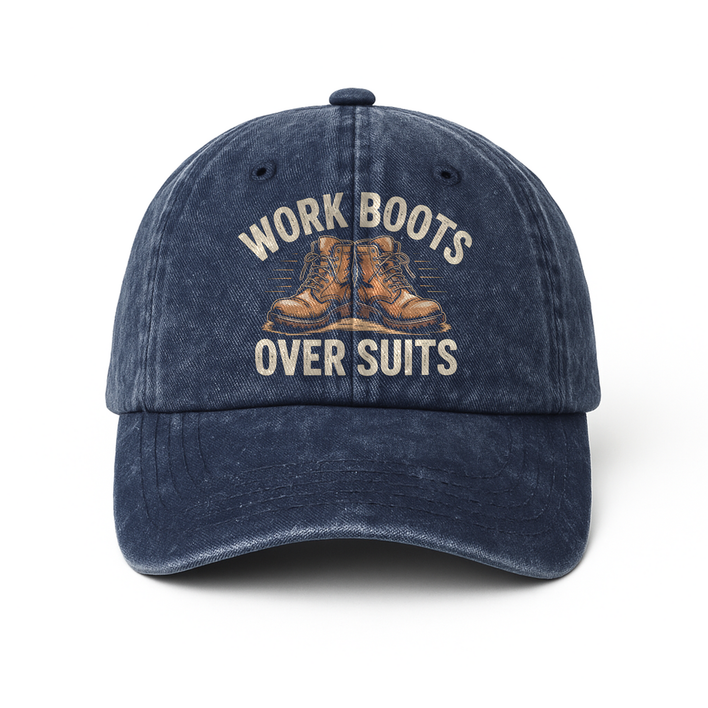 Work Boots Over Suits – Vintage Graphic Washed Cap