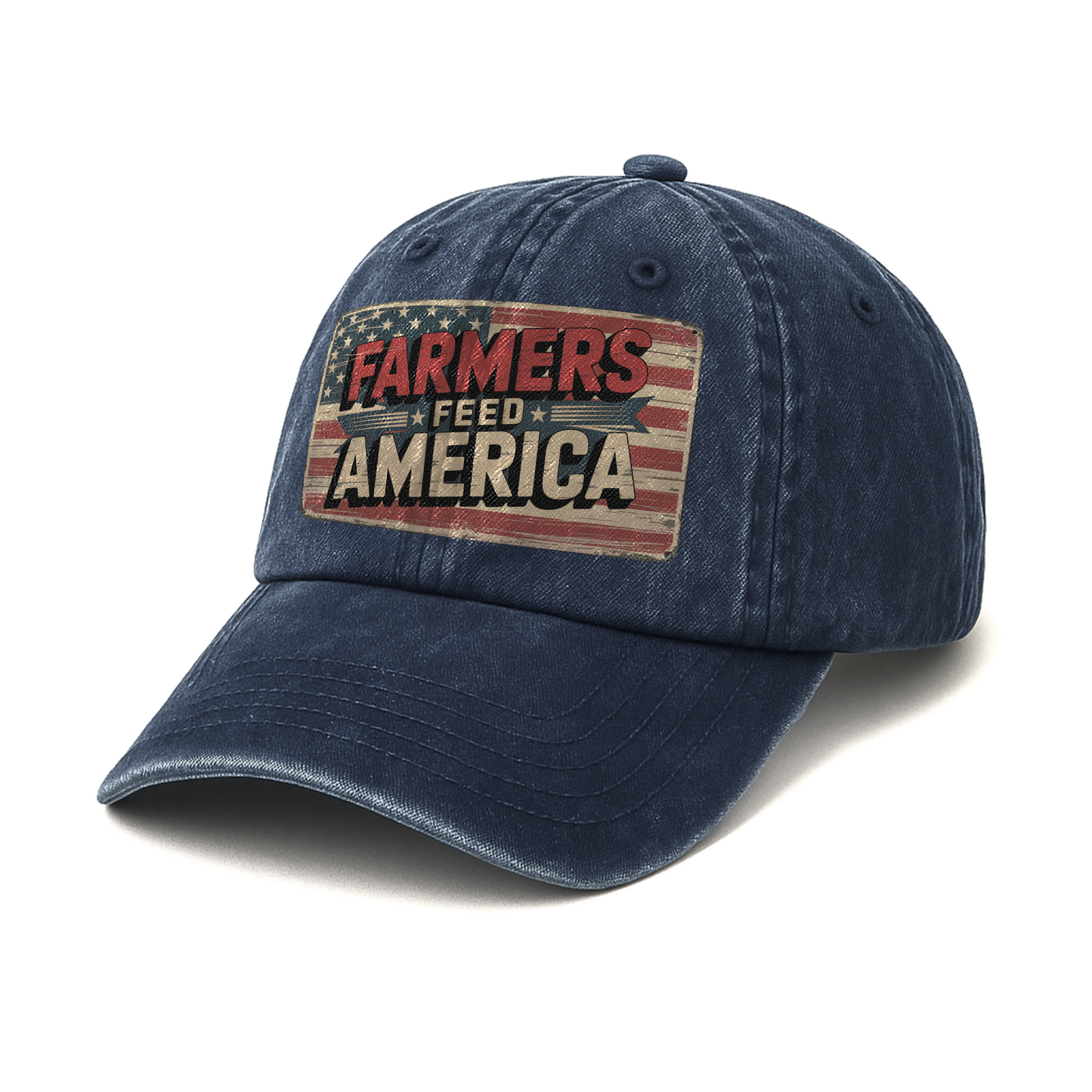 Farmers Feed America – Vintage Flag Washed Cap
