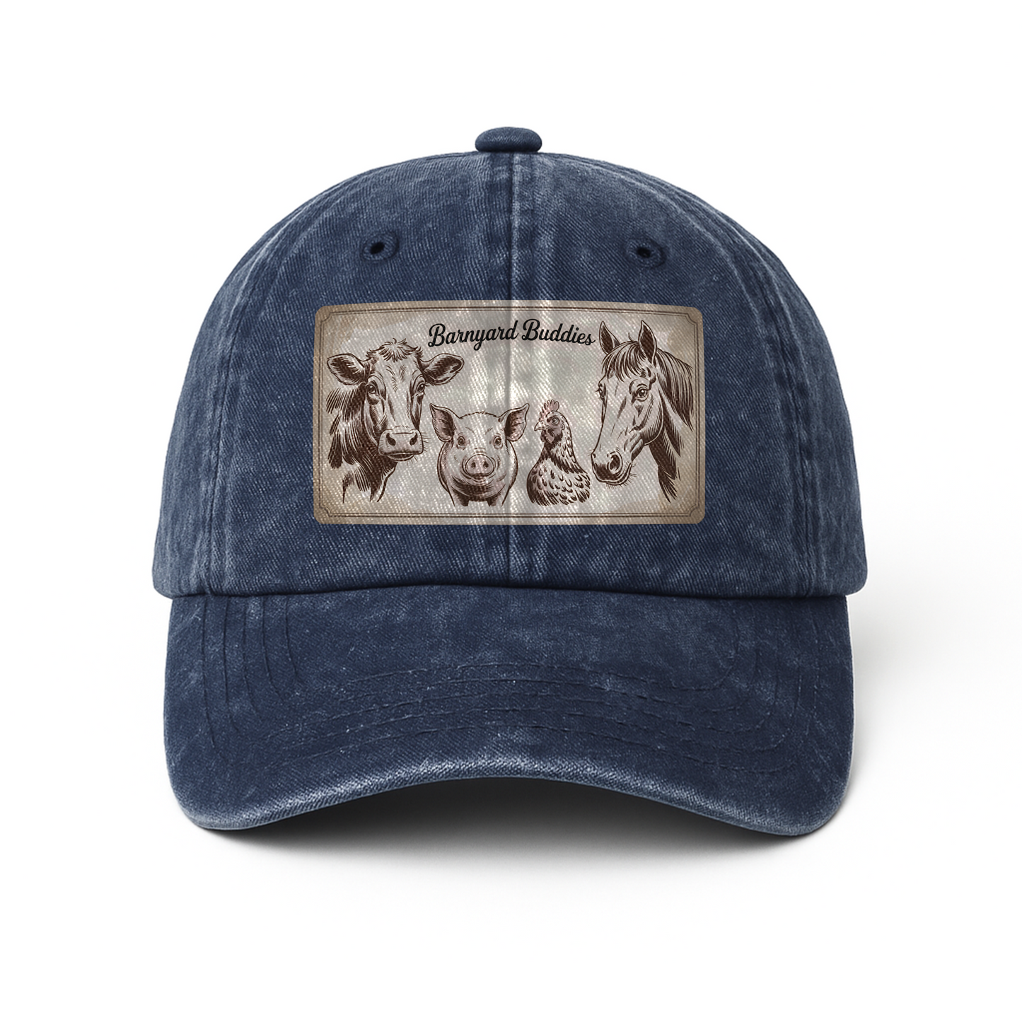 Barnyard Buddies – Vintage Sketch Washed Cap