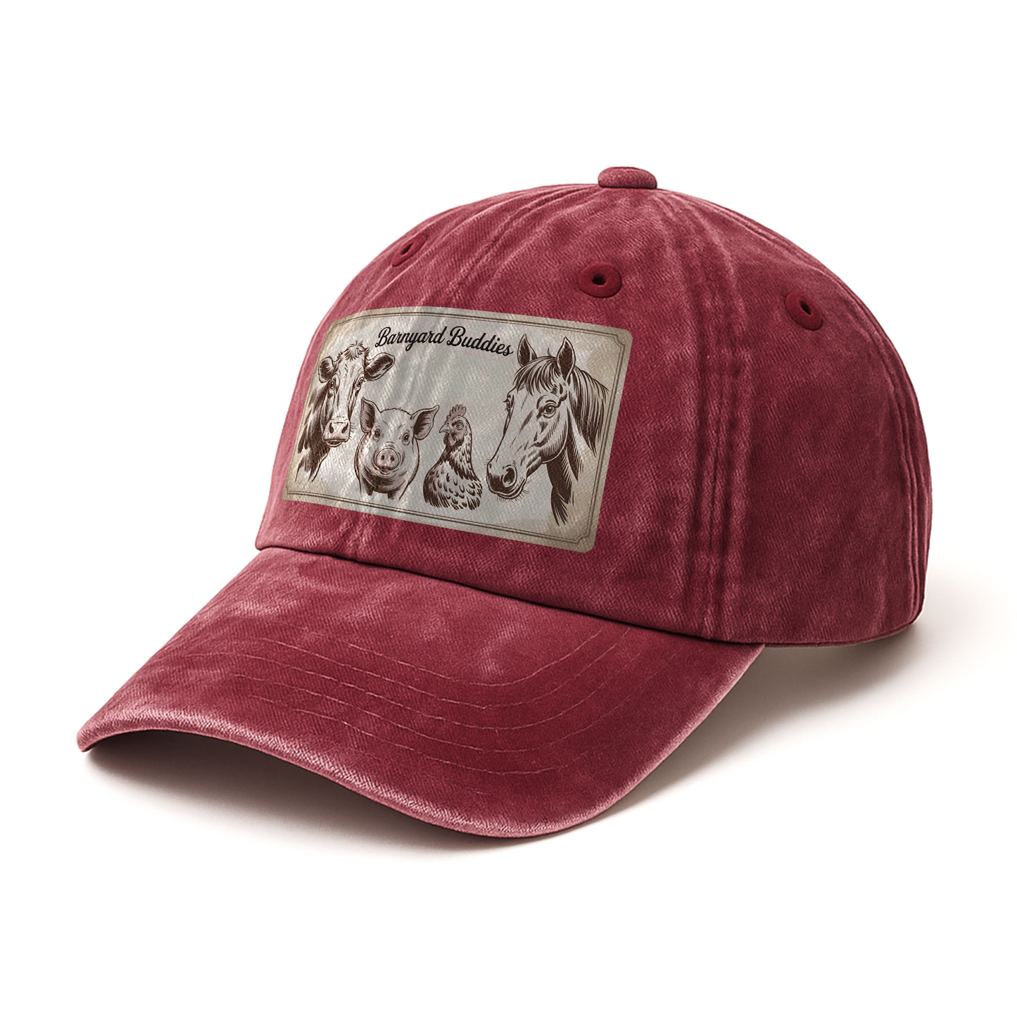 Barnyard Buddies – Vintage Sketch Washed Cap