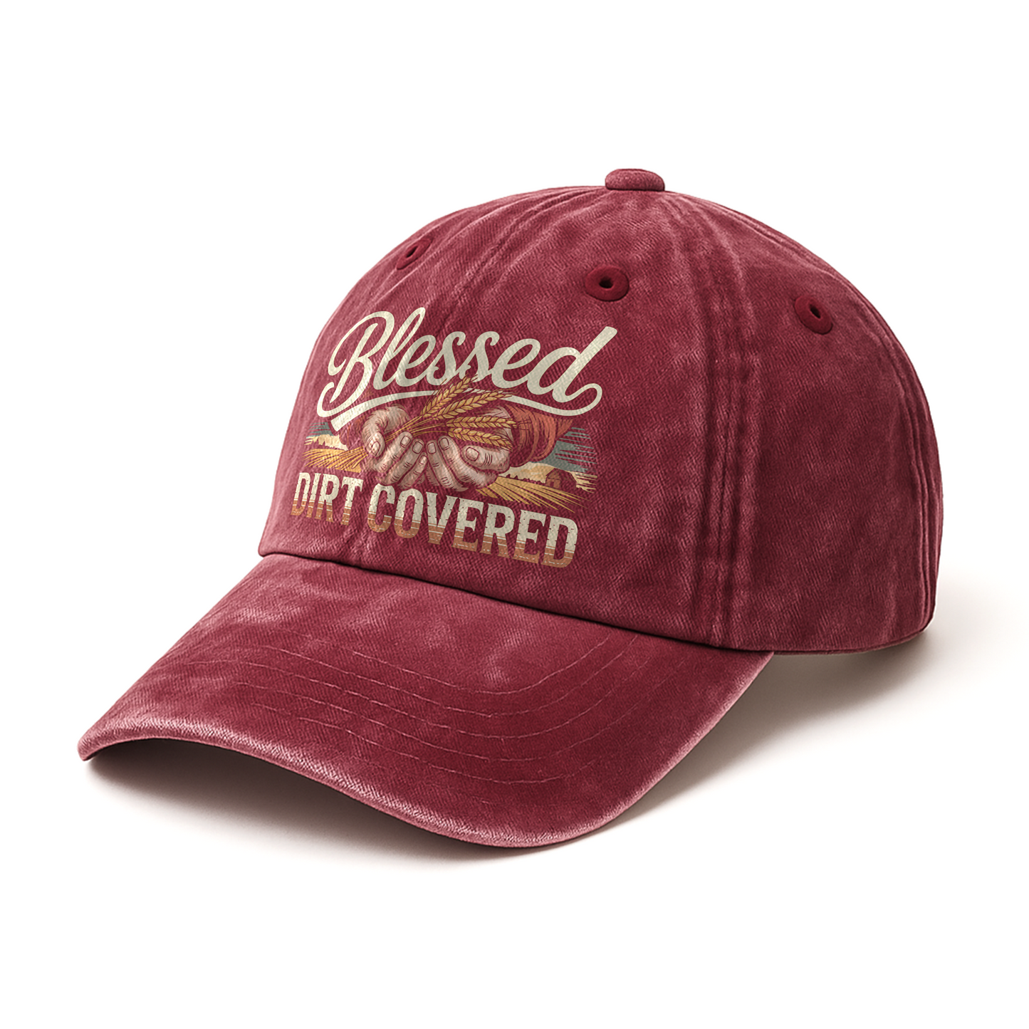 Blessed Dirt Covered – Faith & Soil Washed Cap
