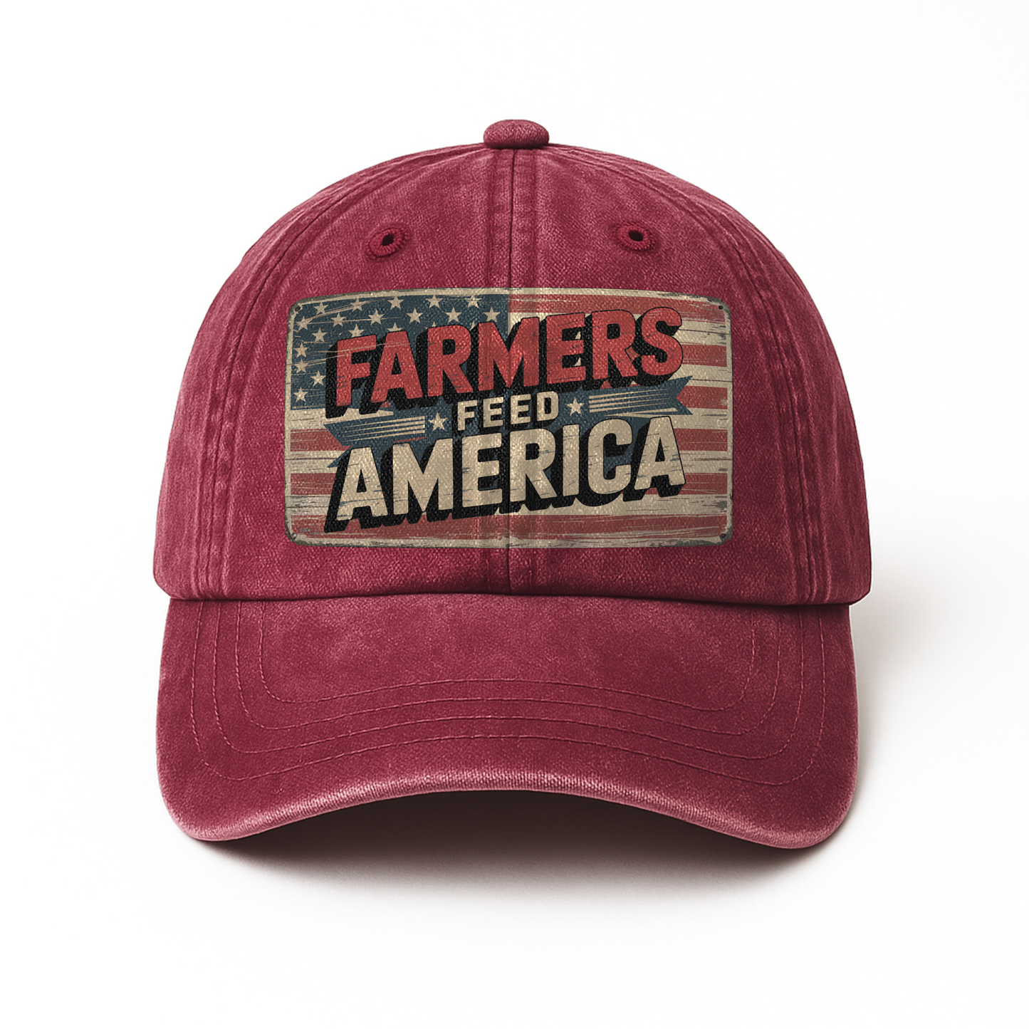 Farmers Feed America – Vintage Flag Washed Cap