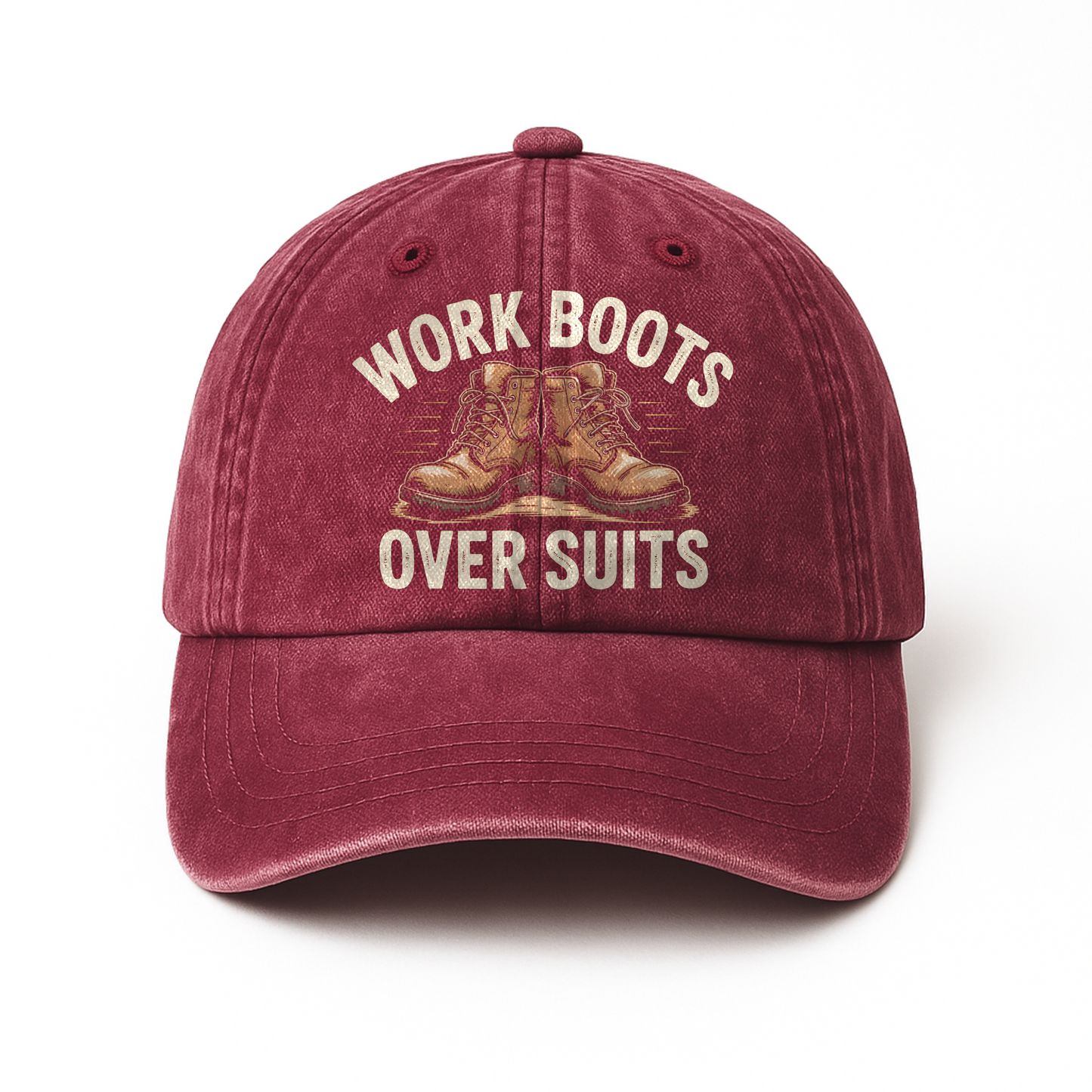 Work Boots Over Suits – Vintage Graphic Washed Cap