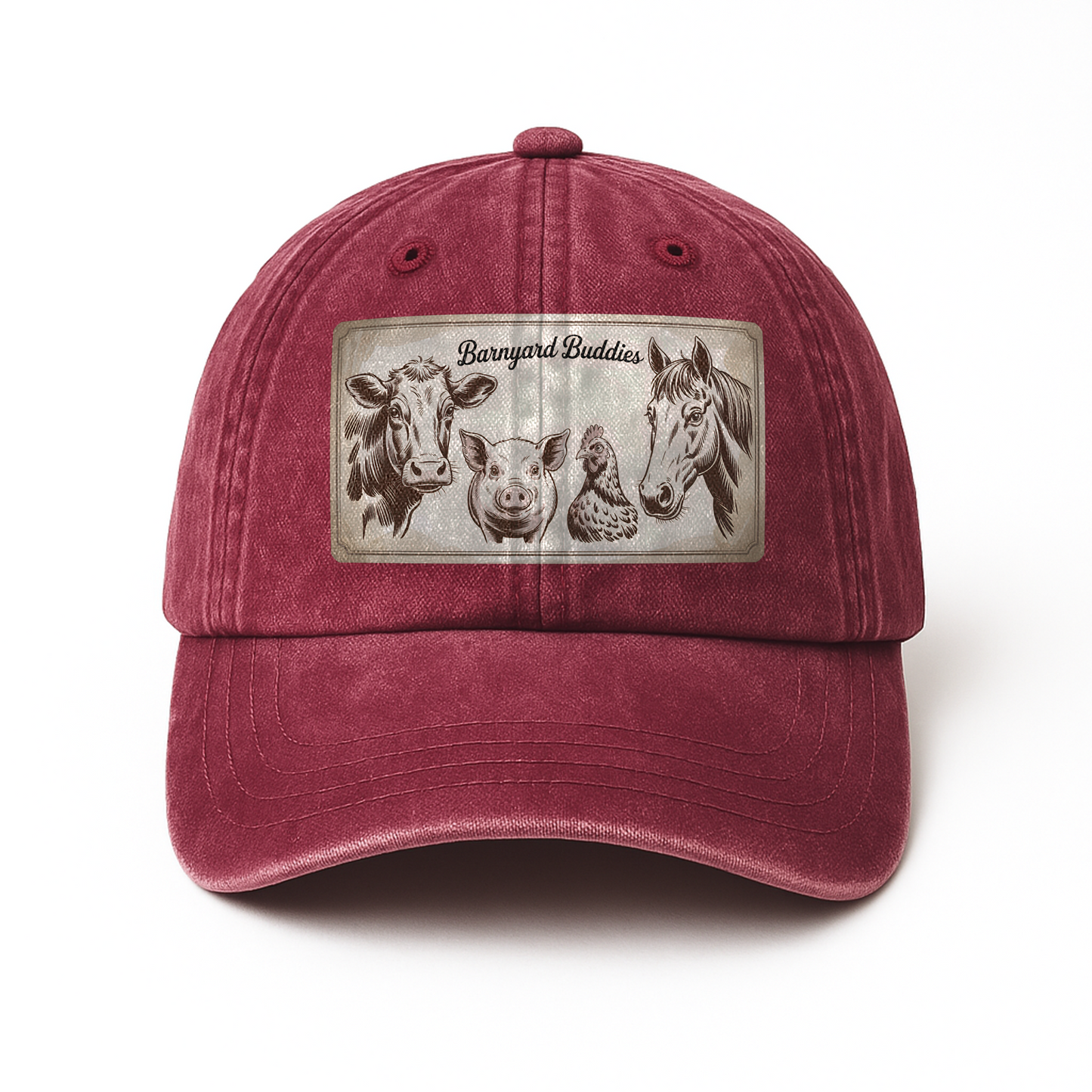 Barnyard Buddies – Vintage Sketch Washed Cap