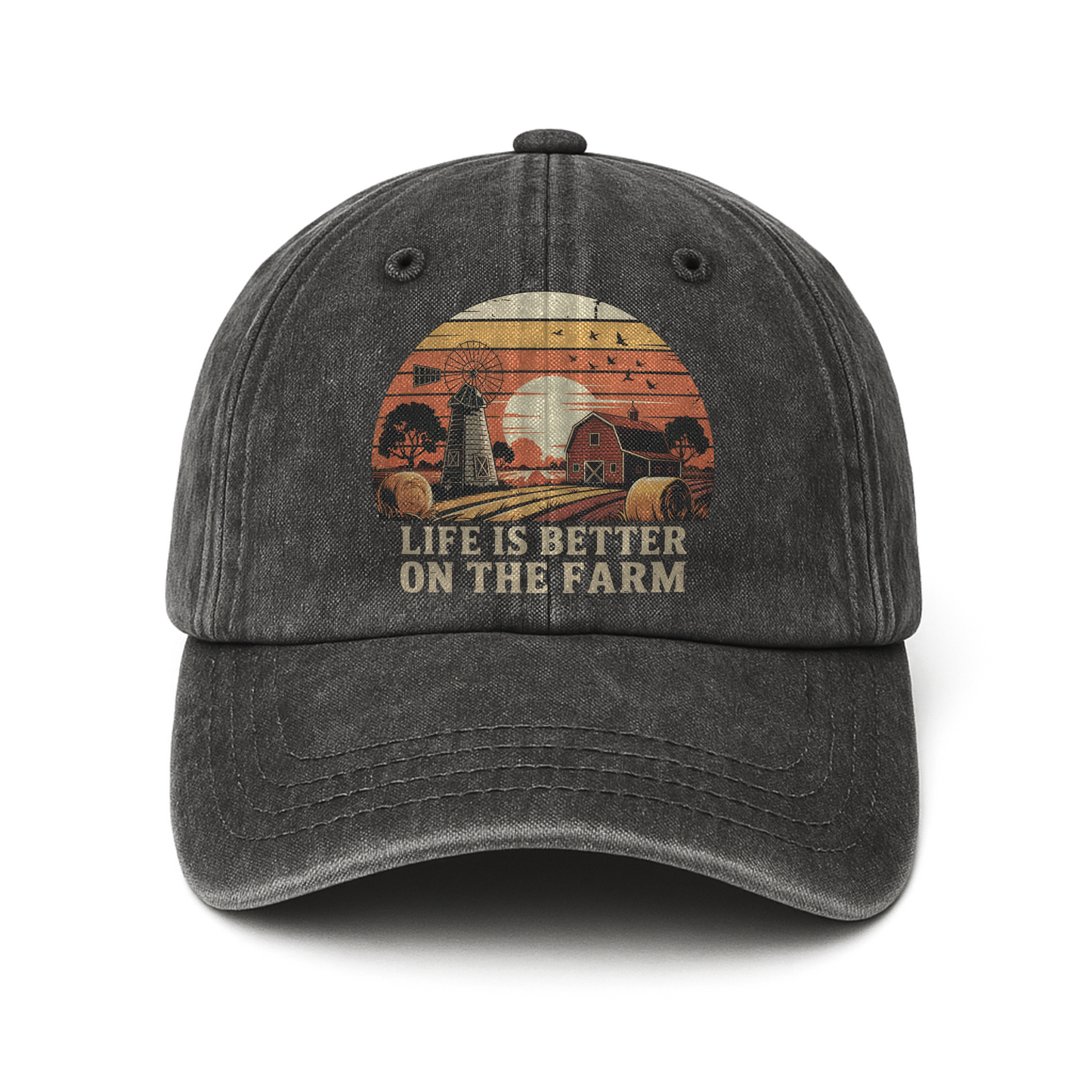 Life Is Better on the Farm – Sunset Americana Washed Cap