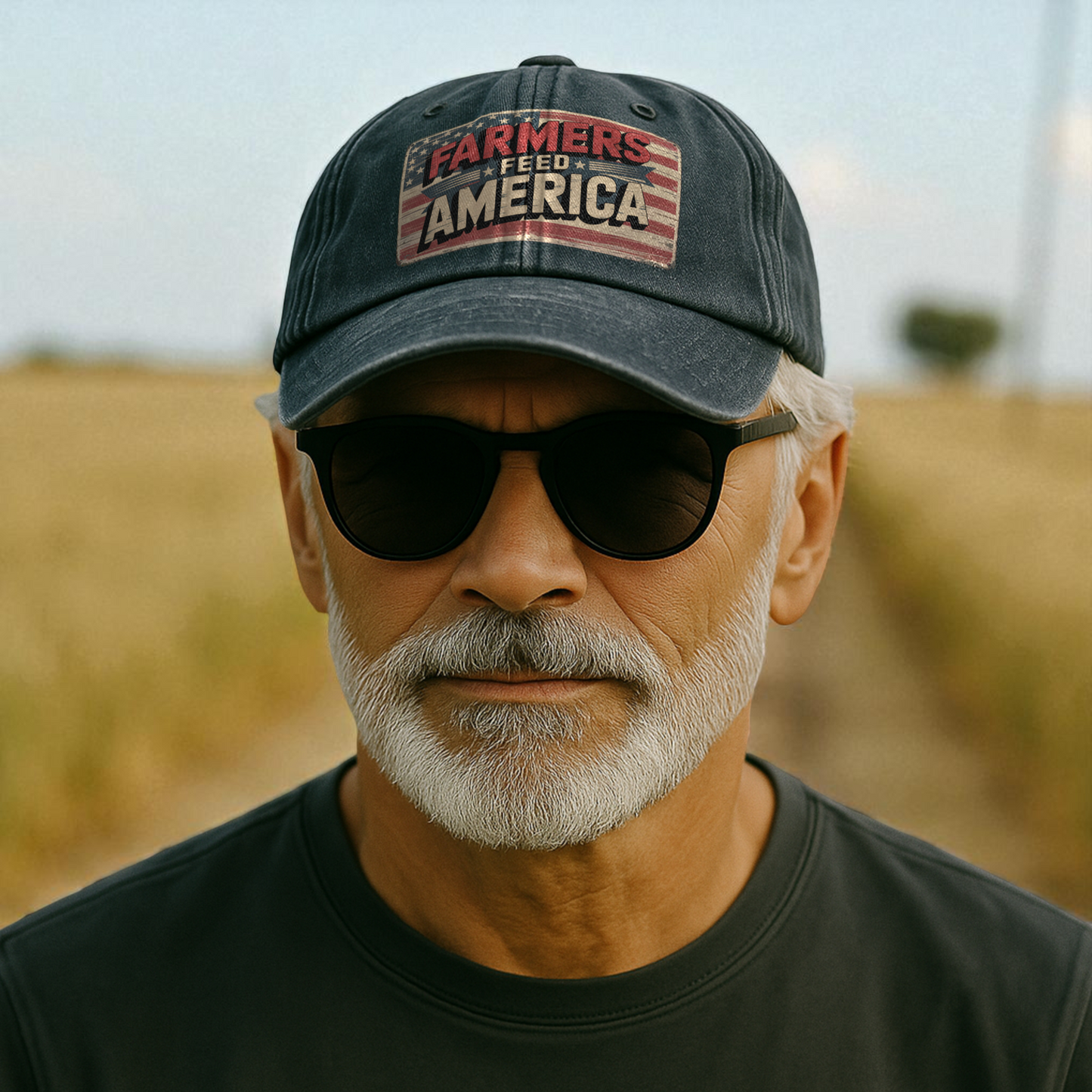 Farmers Feed America – Vintage Flag Washed Cap