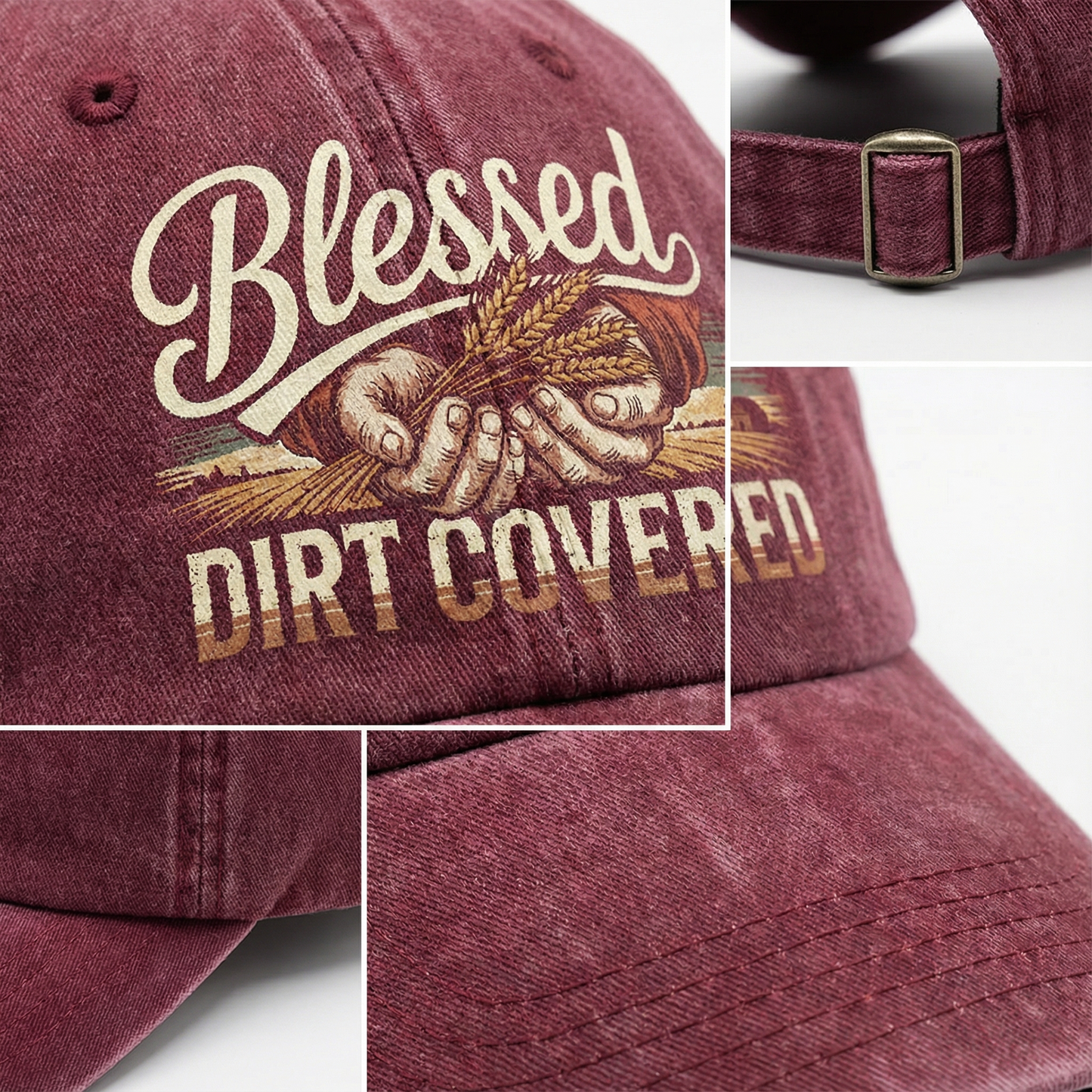 Blessed Dirt Covered – Faith & Soil Washed Cap