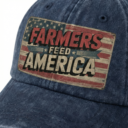 Farmers Feed America – Vintage Flag Washed Cap
