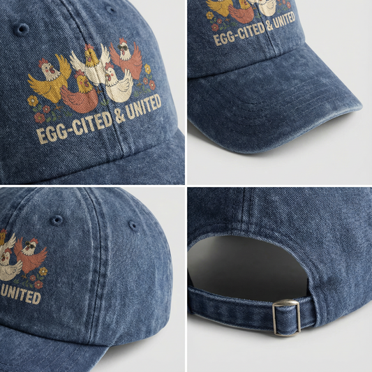 Egg Cited United - Vintage Denim Cap Hen Squad Edition