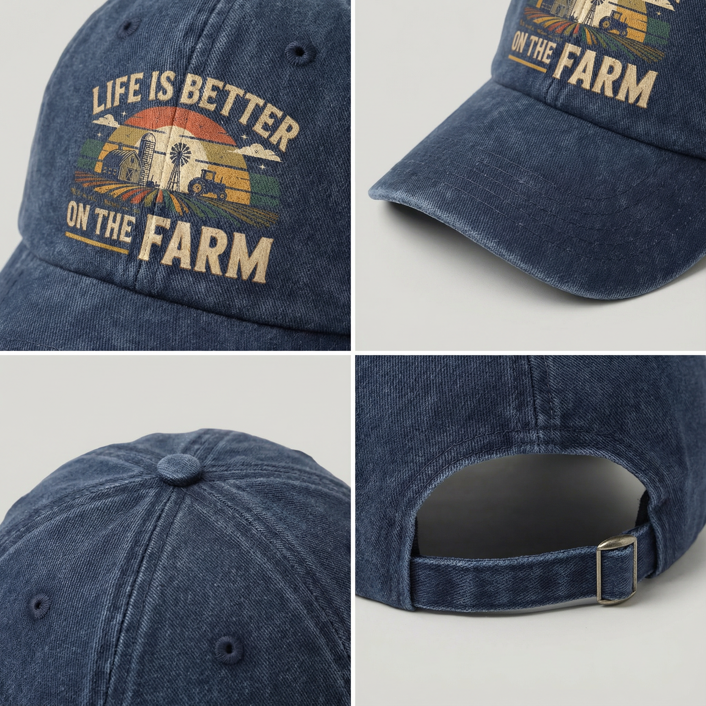 Life Is Better on the Farm – Retro Americana Washed Cap