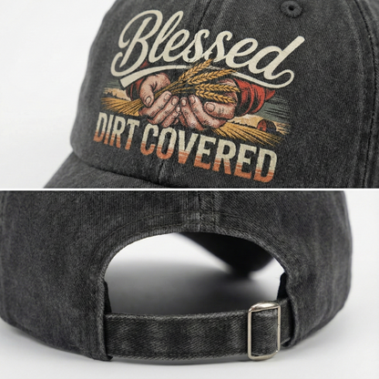 Blessed Dirt Covered – Faith & Soil Washed Cap