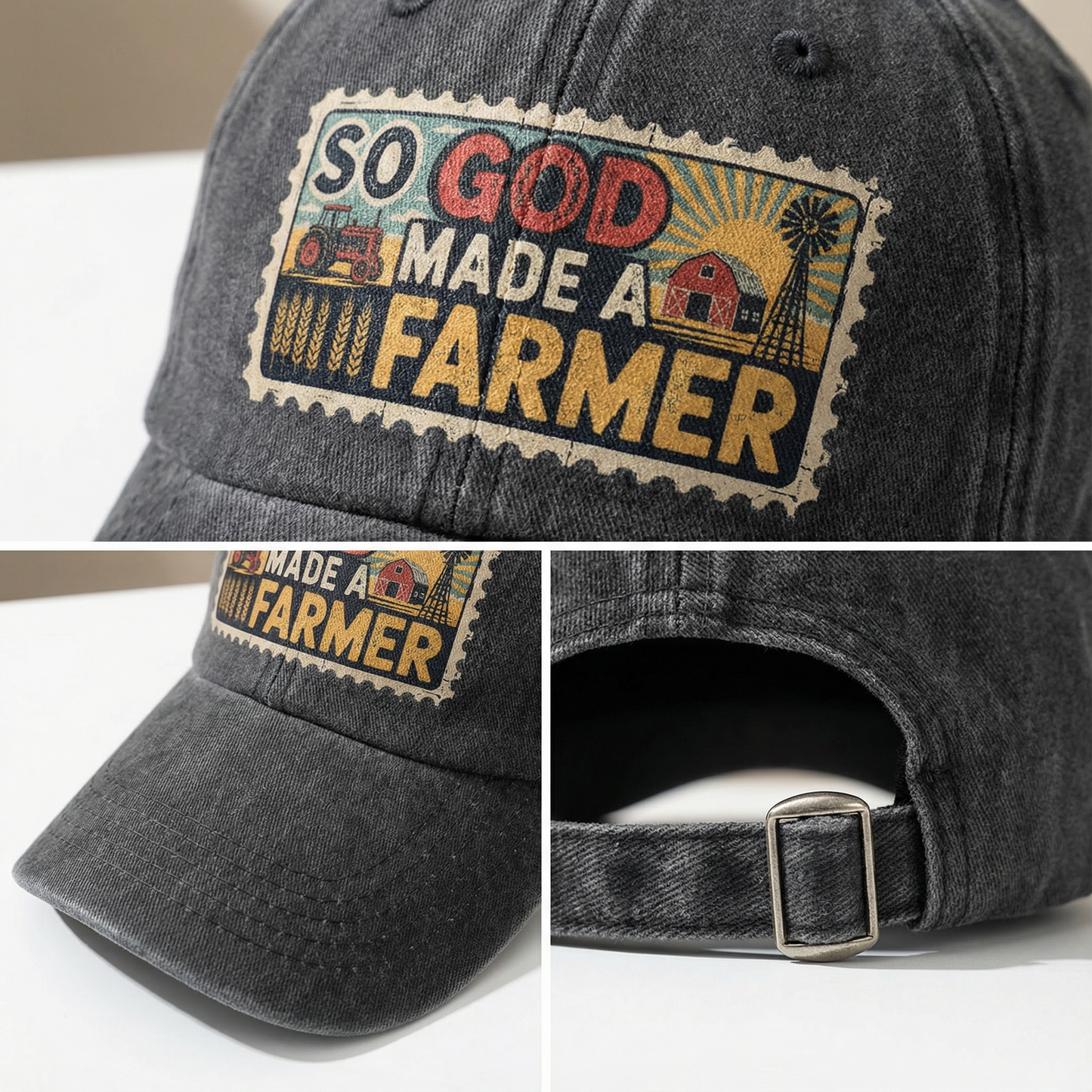 So God Made a Farmer - Vintage Denim Cap American Legacy Edition