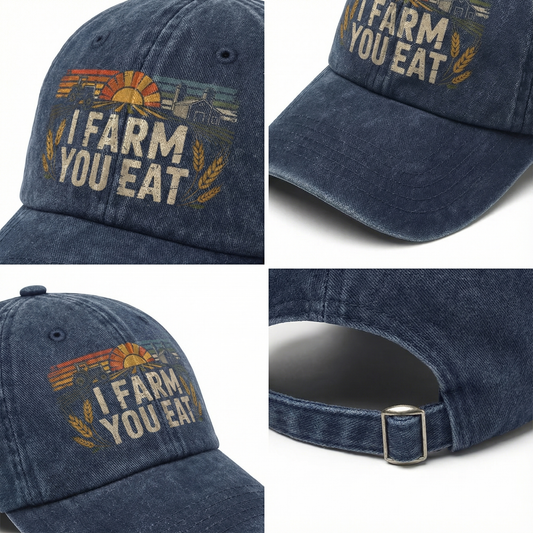 I Farm You Eat – Americana Sunrise Field Washed Cap