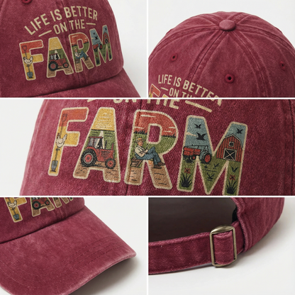 Life Is Better on the Farm – Americana Edition Washed Cap