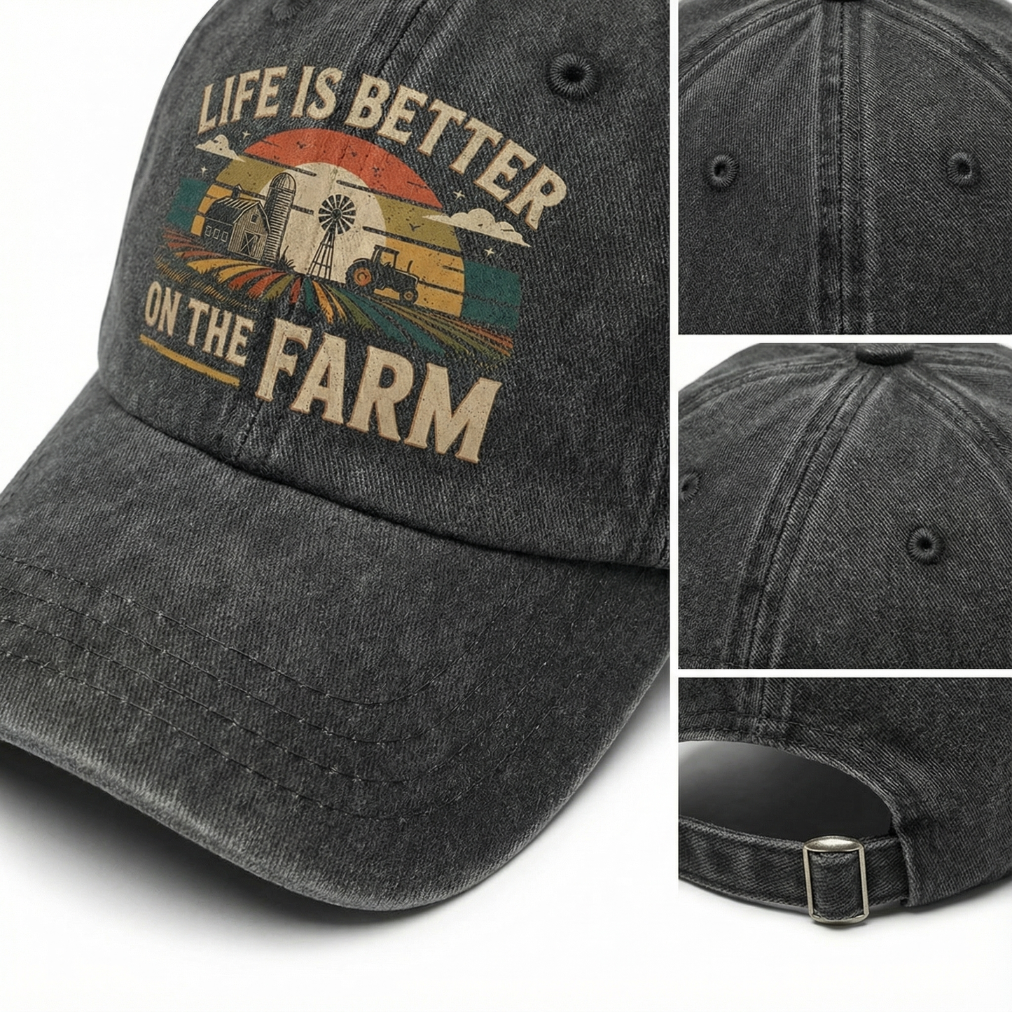 Life Is Better on the Farm – Retro Americana Washed Cap