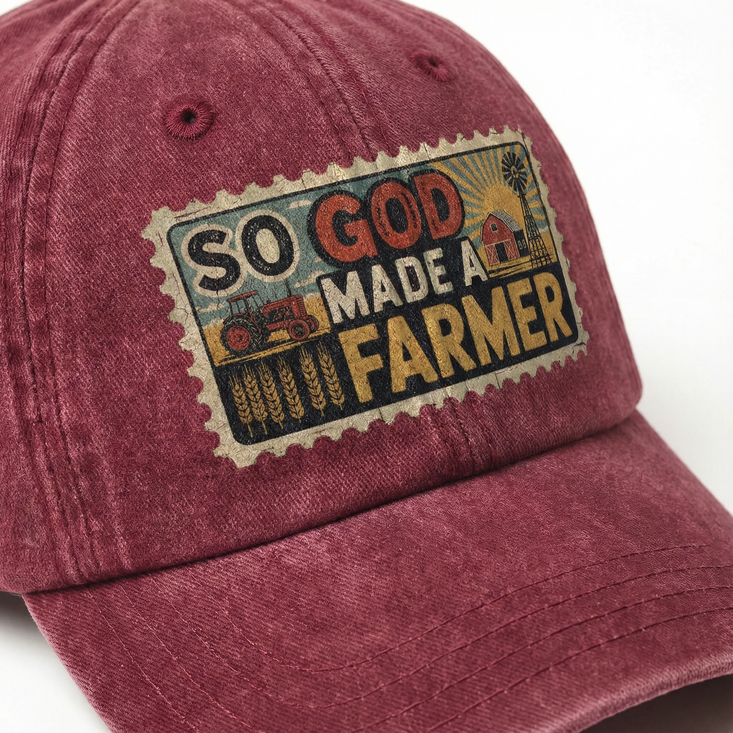 So God Made a Farmer - Vintage Denim Cap American Legacy Edition