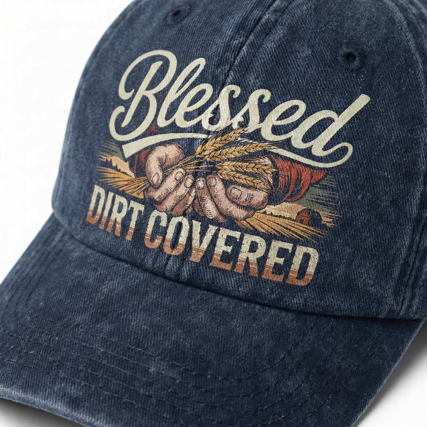 Blessed Dirt Covered – Faith & Soil Washed Cap