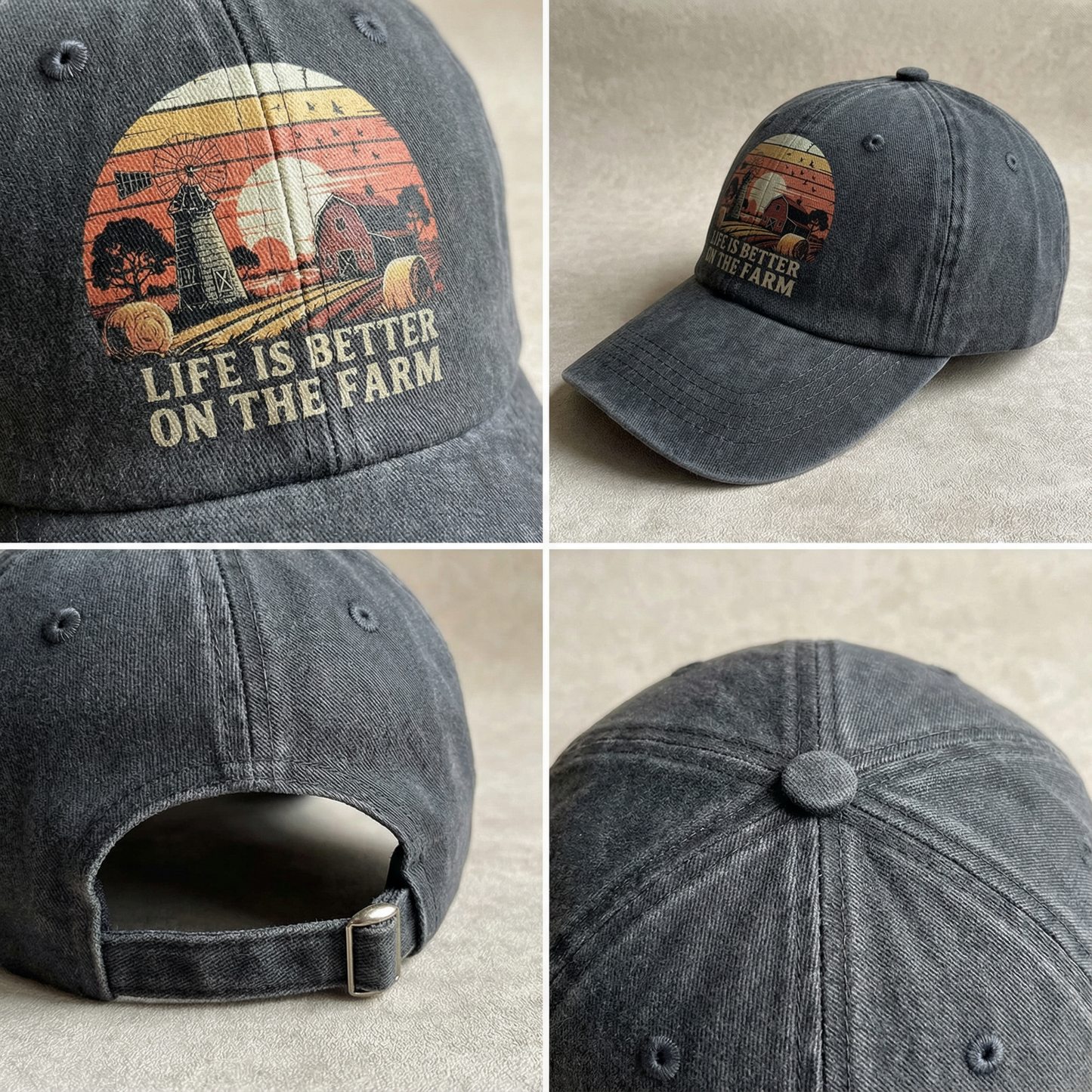 Life Is Better on the Farm – Sunset Americana Washed Cap