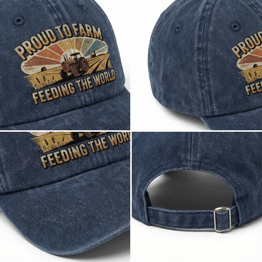 Proud to Farm Feeding The World – Americana Heritage Washed Cap