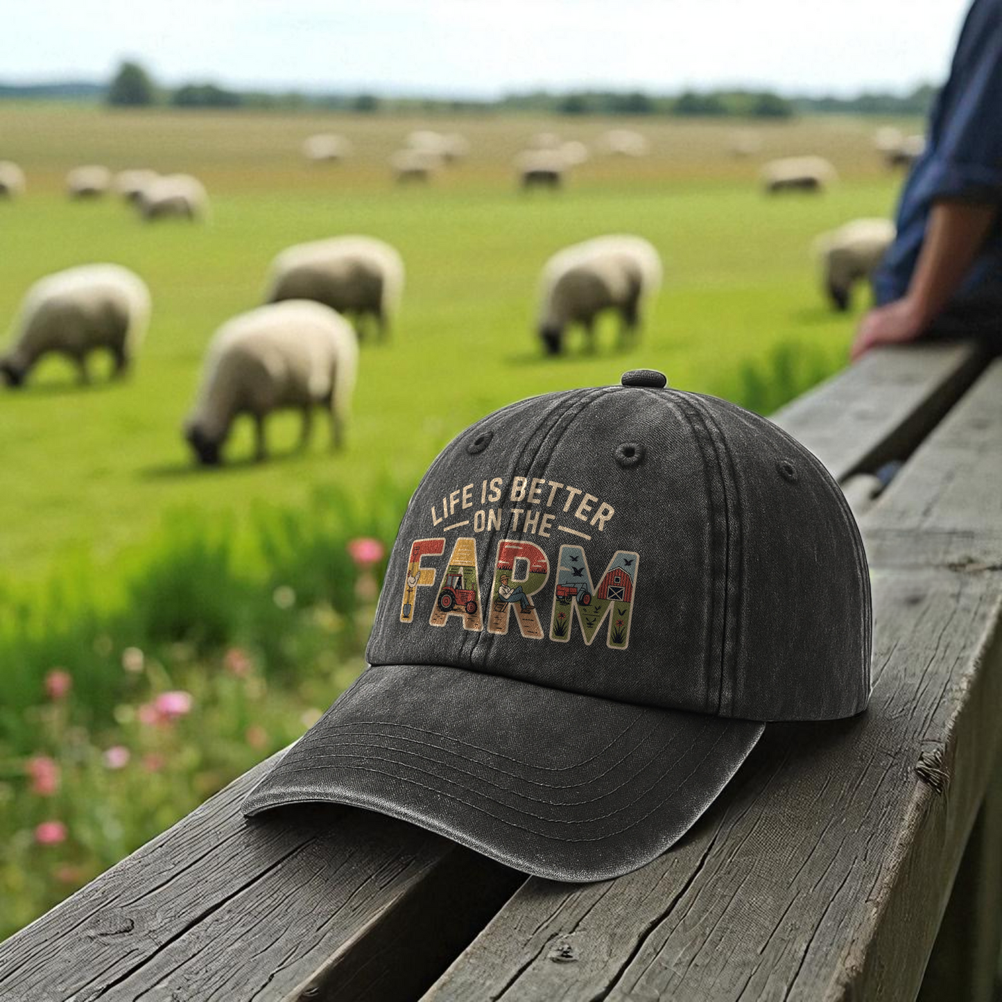 Life Is Better on the Farm – Americana Edition Washed Cap