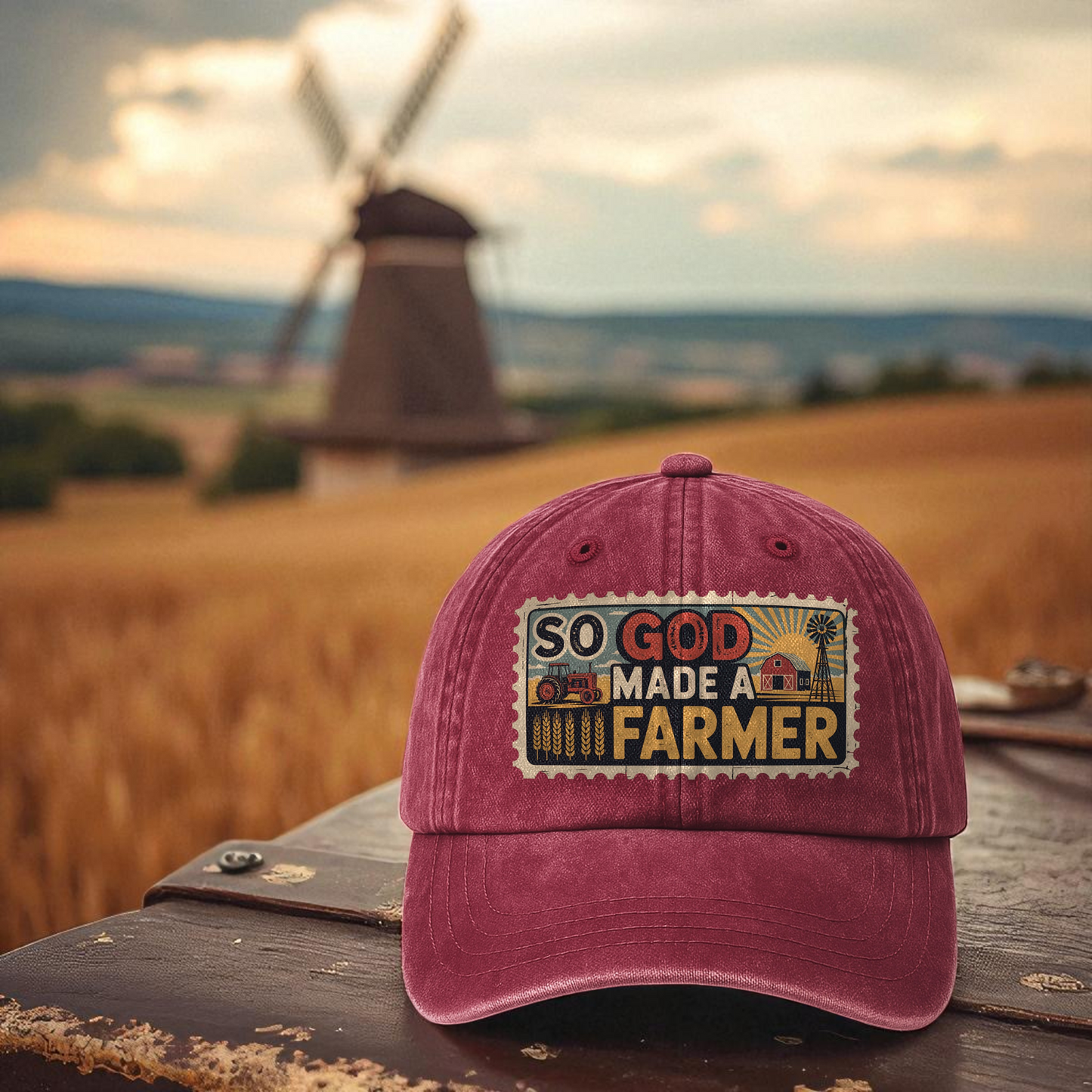 So God Made a Farmer - Vintage Denim Cap American Legacy Edition