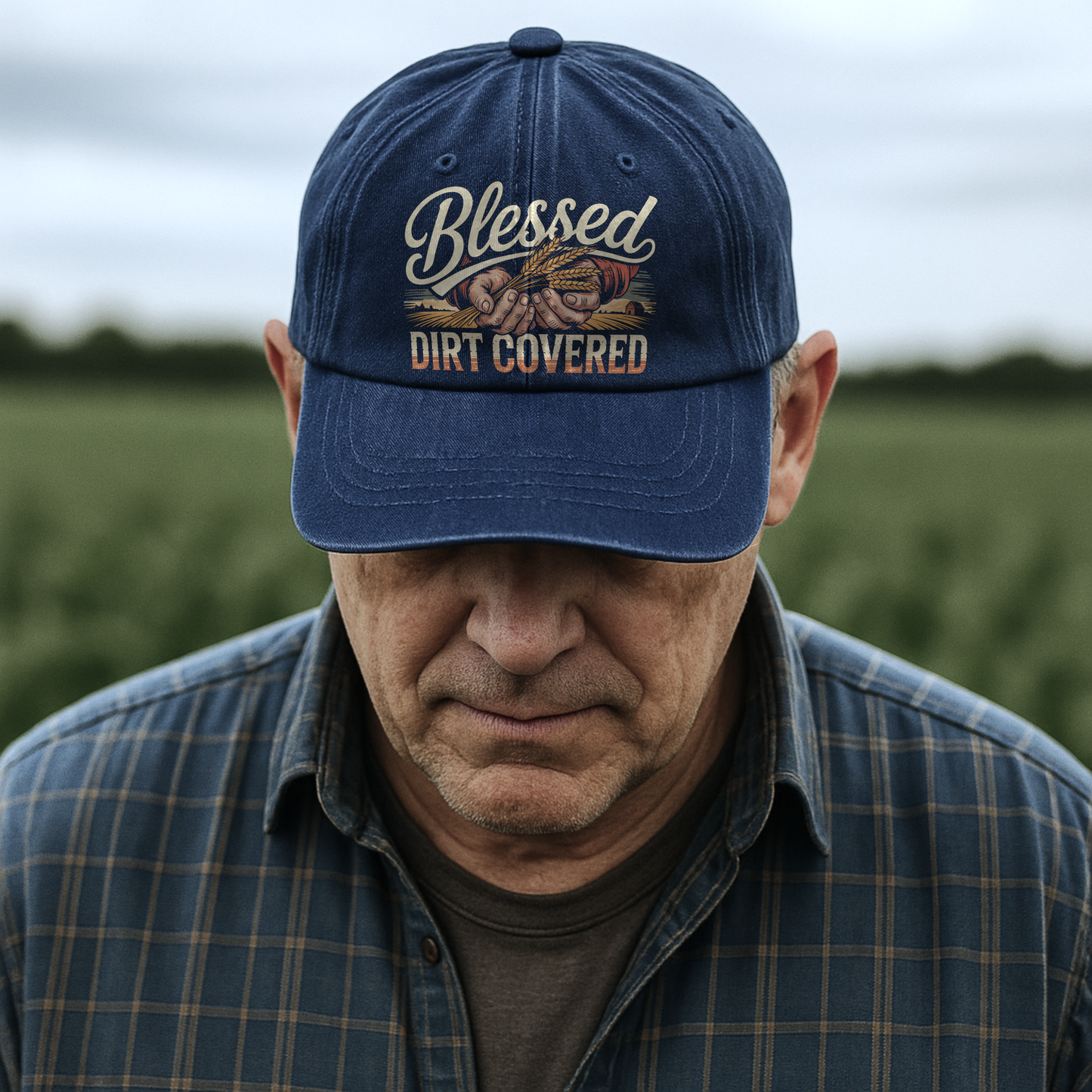 Blessed Dirt Covered – Faith & Soil Washed Cap