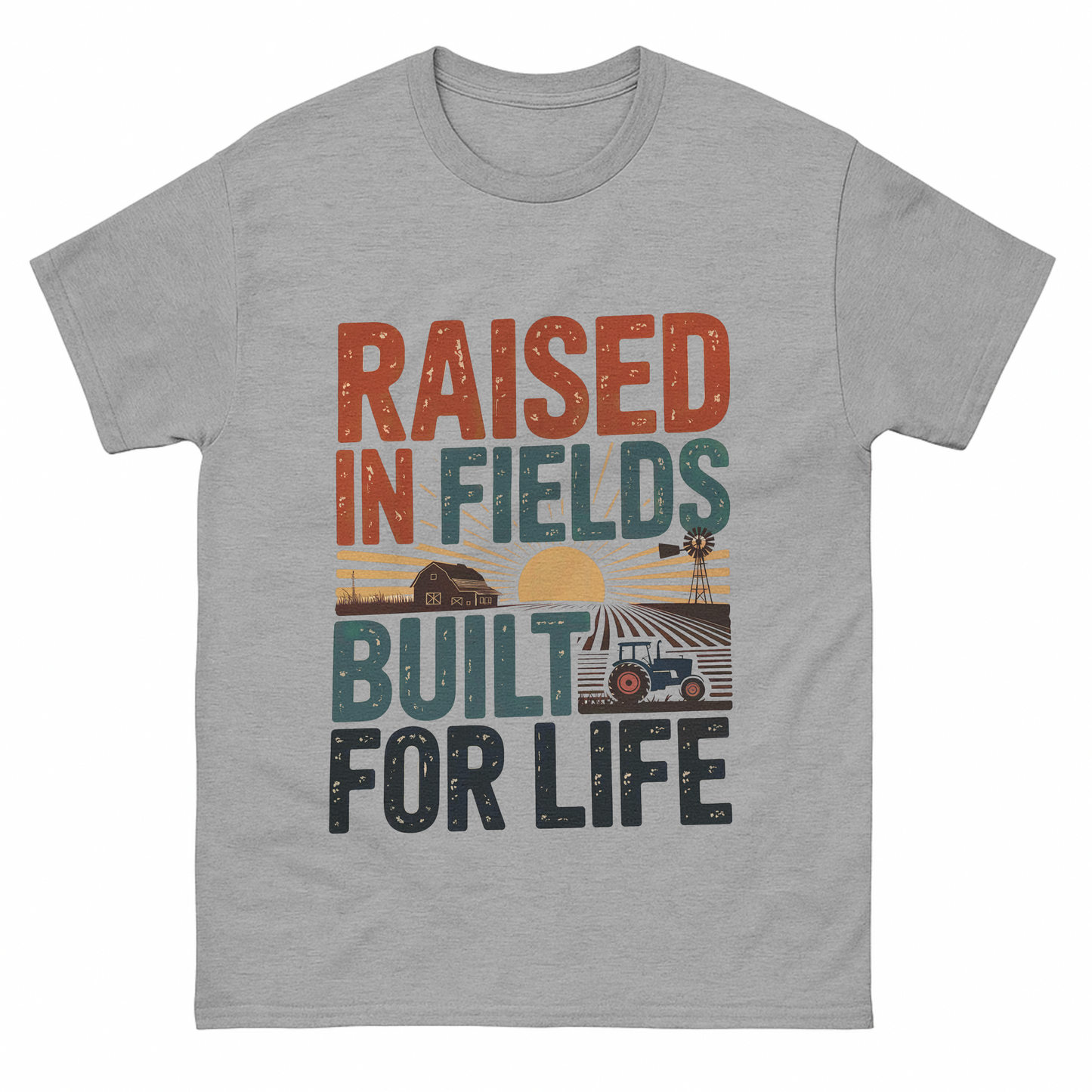 Raised in Fields. Built for Life Vintage T-Shirt