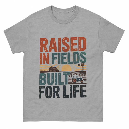 Raised in Fields. Built for Life Vintage T-Shirt
