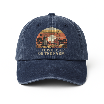 Life Is Better on the Farm – Sunset Americana Washed Cap