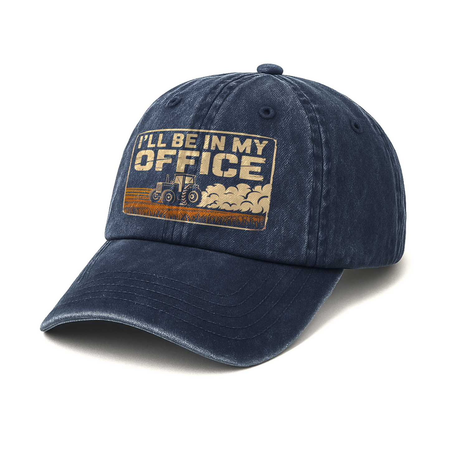 I'll Be in My Office – Rustic Tractor Washed Cap