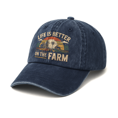 Life Is Better on the Farm – Retro Americana Washed Cap