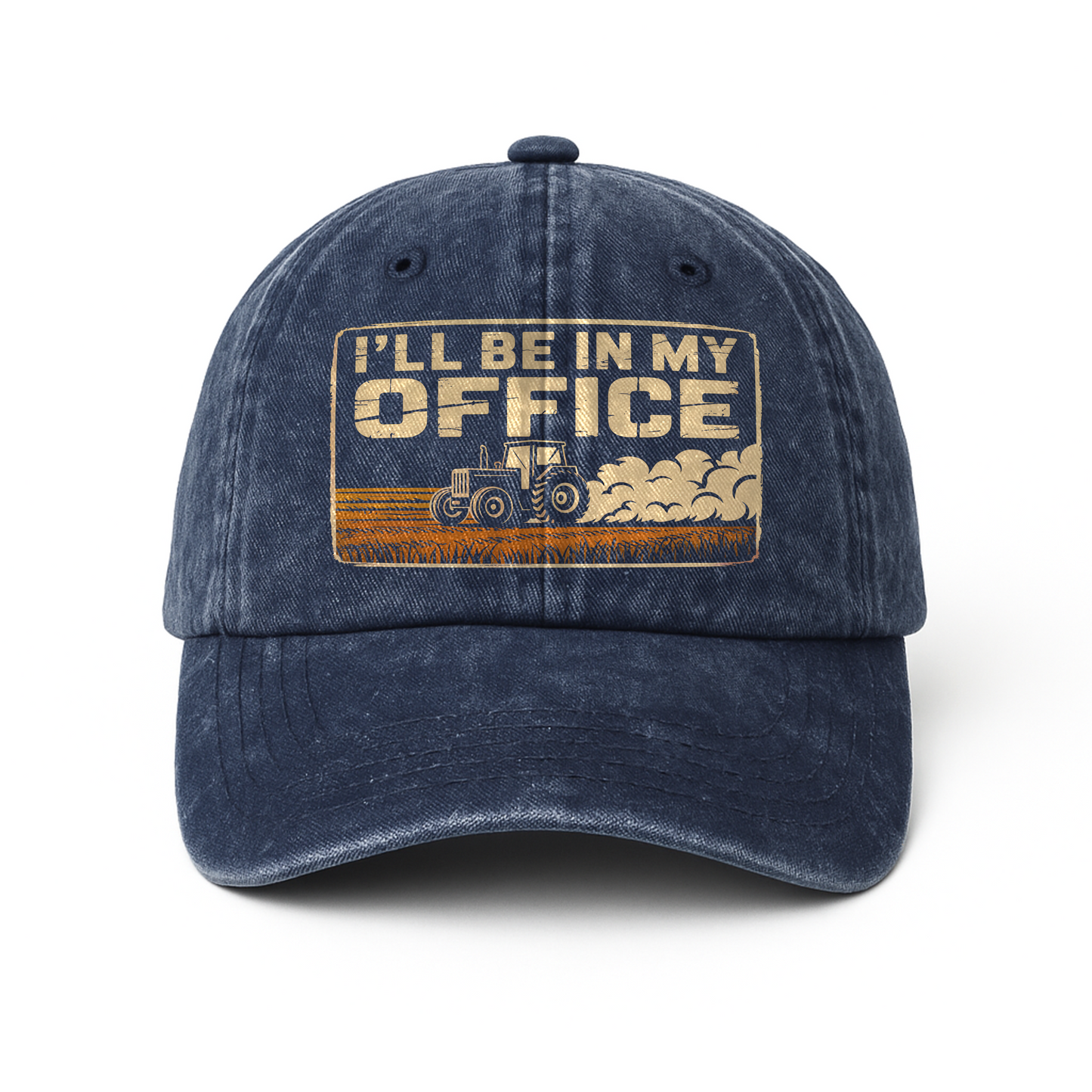 I'll Be in My Office – Rustic Tractor Washed Cap