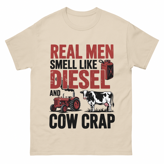 Real Men Smell Like Diesel and Cow Crap Vintage T-Shirt