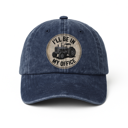 I'll Be in My Office – Retro Tractor Washed Cap