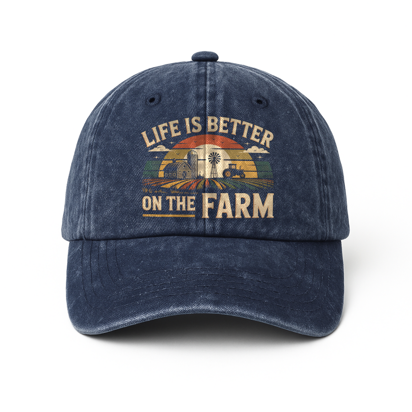 Life Is Better on the Farm – Retro Americana Washed Cap
