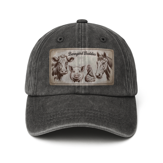 Barnyard Buddies – Vintage Sketch Washed Cap