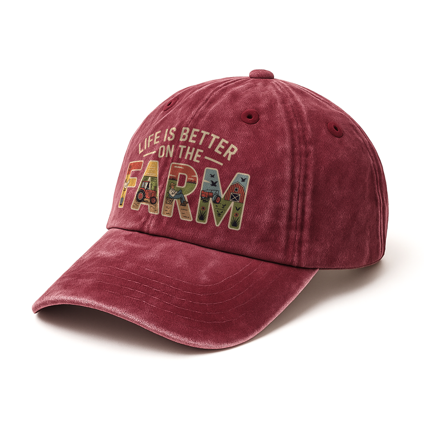Life Is Better on the Farm – Americana Patch Washed Cap