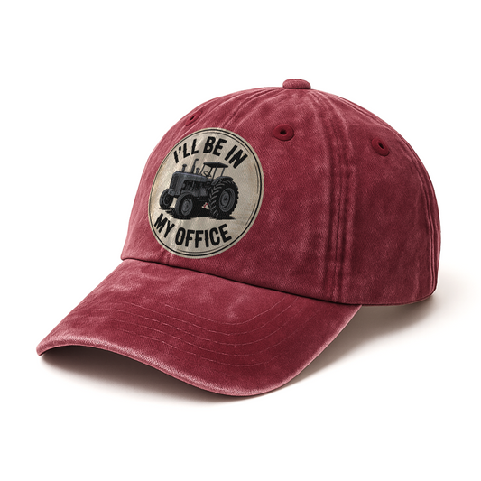 I'll Be in My Office – Retro Tractor Washed Cap