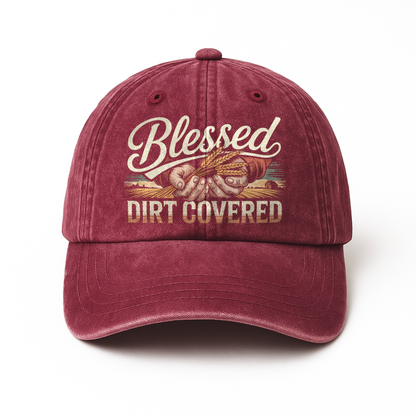 Blessed Dirt Covered – Faith & Soil Washed Cap