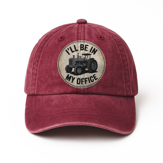 I'll Be in My Office – Retro Tractor Washed Cap