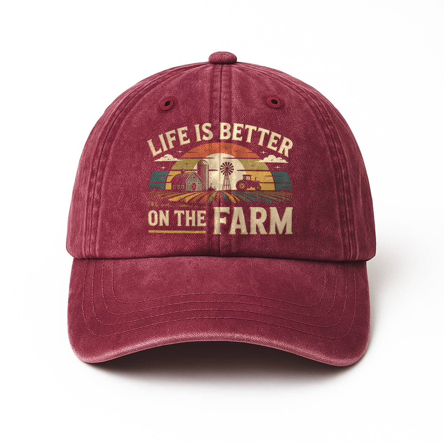 Life Is Better on the Farm – Retro Americana Washed Cap