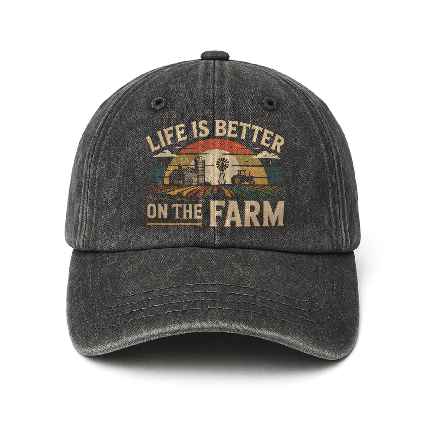Life Is Better on the Farm – Retro Americana Washed Cap
